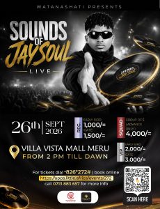 Read more about the article SOUNDS OF JAYSOUL LIVE 2026: WATANASHATI ENTERTAINMENT ANNOUNCES MAJOR CONCERT IN MERU