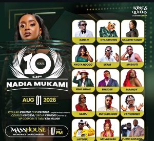 Read more about the article NADIA MUKAMI UNVEILS STAR-STUDDED LINE-UP FOR HER 10 YEARS ANNIVERSARY CONCERT