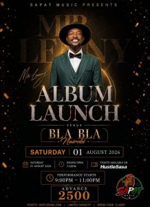 Read more about the article KENYAN MUSIC LEGEND MR.LENNY ANNOUNCES NEW ALBUM HISIA ZANGU AND EXCLUSIVE LAUNCH CONCERT IN NAIROBI
