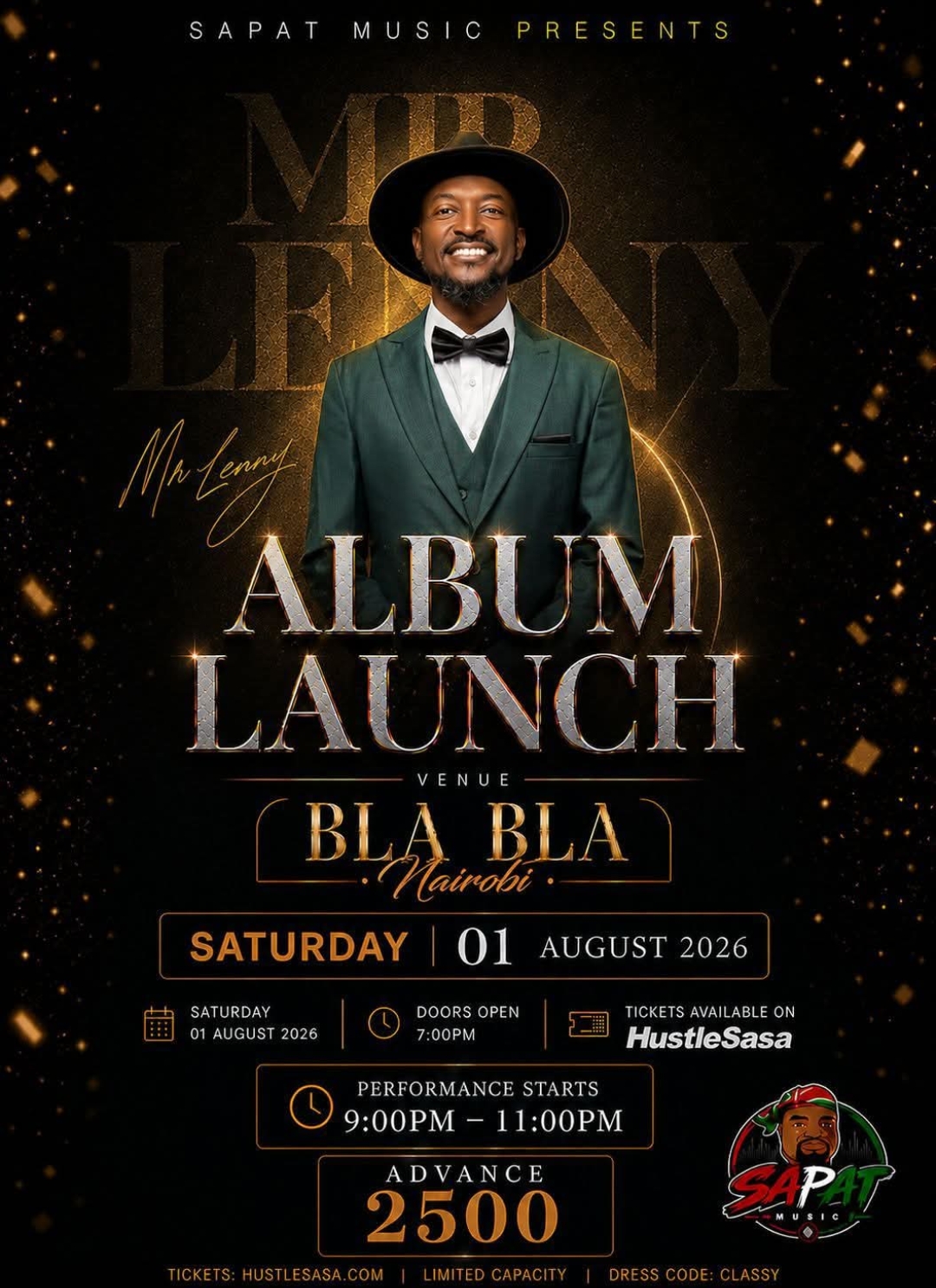 You are currently viewing KENYAN MUSIC LEGEND MR.LENNY ANNOUNCES NEW ALBUM HISIA ZANGU AND EXCLUSIVE LAUNCH CONCERT IN NAIROBI