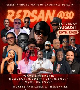 Read more about the article REDSAN @30: KENYAN DANCEHALL ICON ANNOUNCES STAR-STUDDED 30TH ANNIVERSARY CONCERT AT CARNIVORE GROUNDS