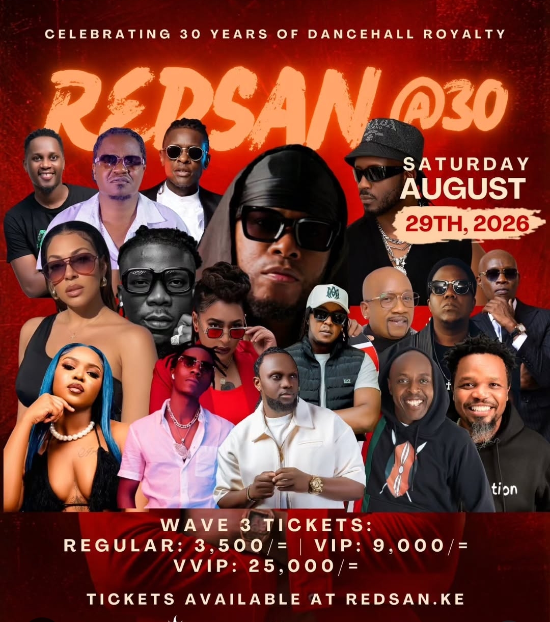 You are currently viewing REDSAN @30: KENYAN DANCEHALL ICON ANNOUNCES STAR-STUDDED 30TH ANNIVERSARY CONCERT AT CARNIVORE GROUNDS