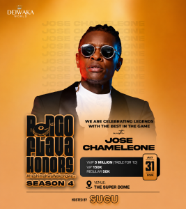 Read more about the article JOSE CHAMELEON SET TO MAKE HISTORY AT BONGO FLAVA HONORS LIVE CONCERT IN TANZANIA