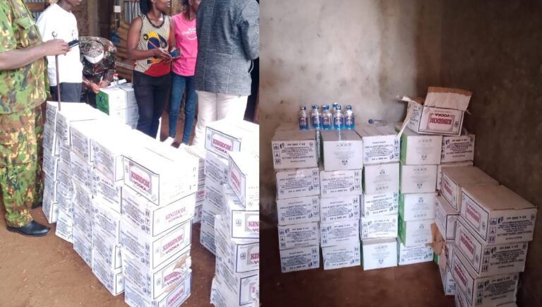 You are currently viewing NACADA SEIZES MORE THAN 4000 BOTTLES OF SUSPECTED ILLICIT LIQUOR IN NANDI