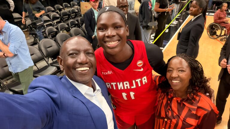 You are currently viewing RUTO ATTENDS WNBA GAME IN NEW YORK TO SUPPORT KENYAN ROOKIE MADINA OKOT