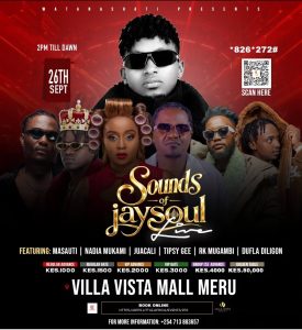 Read more about the article ALL ROADS LEAD TO MERU THIS SATURDAY AS JAYSOUL HIGHPITCH HEADLINES ‘SOUNDS OF JAYSOUL’ CONCERT