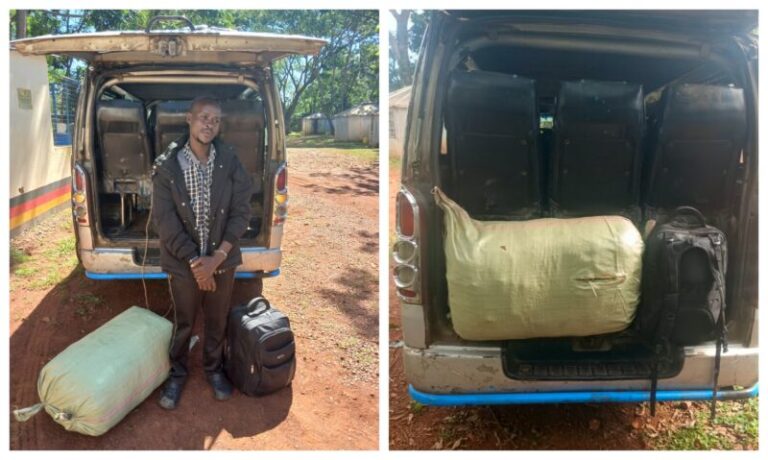You are currently viewing BUS DRIVER ARRESTED AFTER 20KG OF BHANG FOUND IN PSV BOOT ALONG BUSIA – KISUMU ROAD